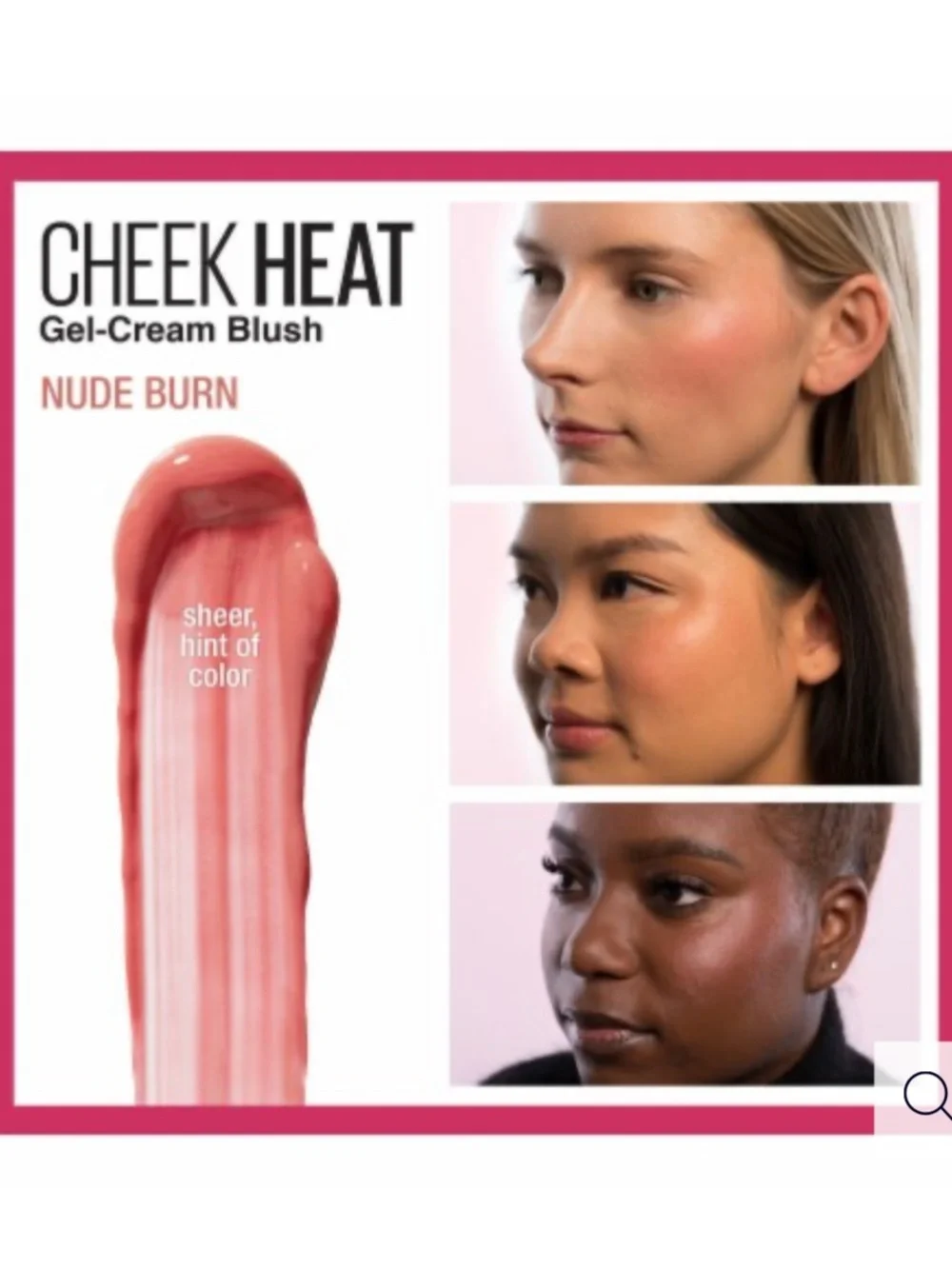 Maybelline Cheek Heat Gel-Cream Blush - Nude Burn, NEW
